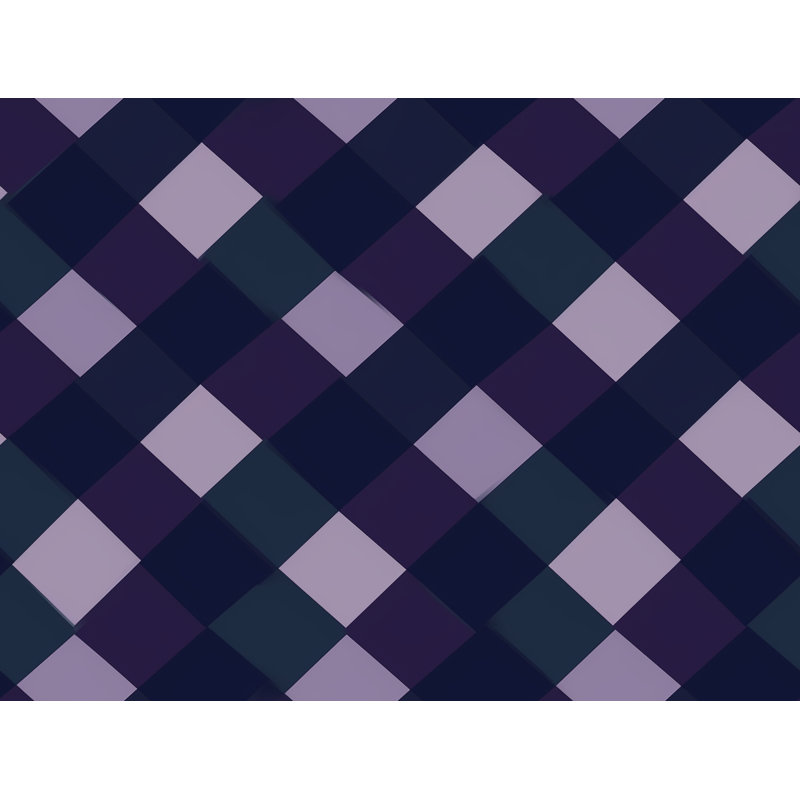 Machine Printed Comforter, Navy/Purple Argyle, King Comforter