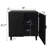 30" Black Wood Accent Cabinet