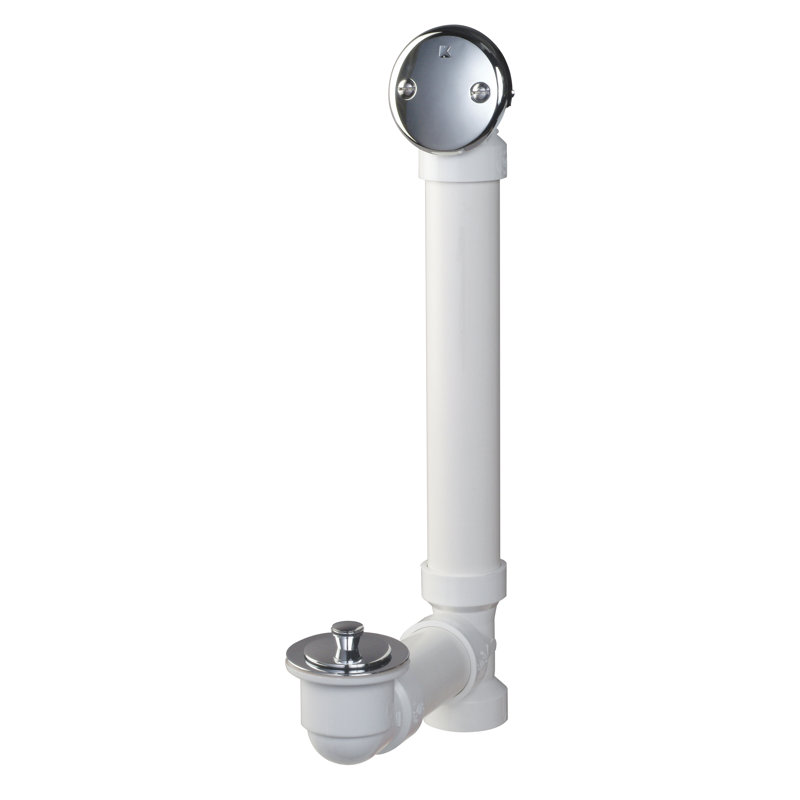Drain de baignoire à pattes, Chrome poli