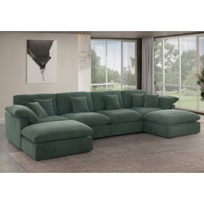 Aldcroft 155.7" W 6-Piece Modular Chenille Sectional