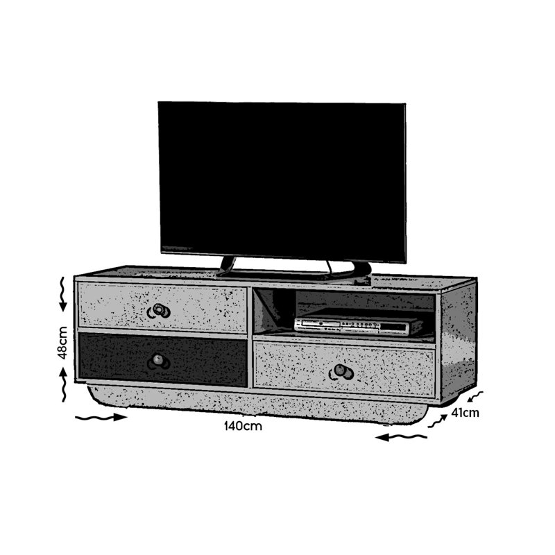 Casha Unfinished TV Stand for TVs up to 40"