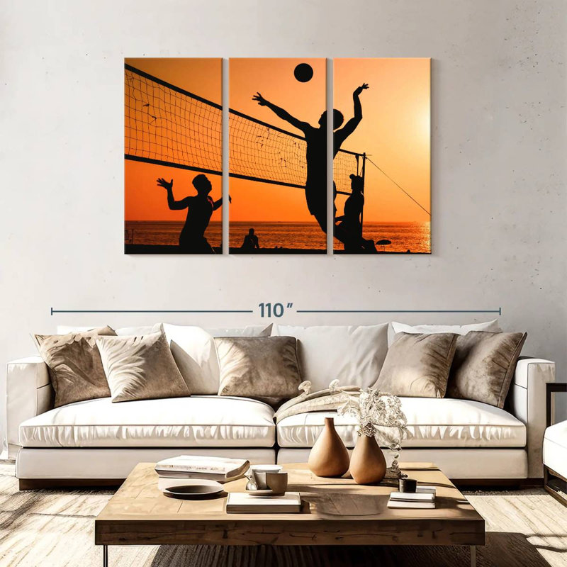 Sireci Beach Volleyball, 48" H x 74" W