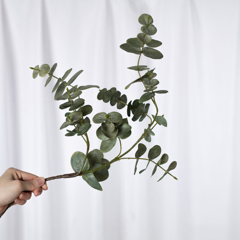 Branche d'eucalyptus artificiel Audet (1 tige), Gris