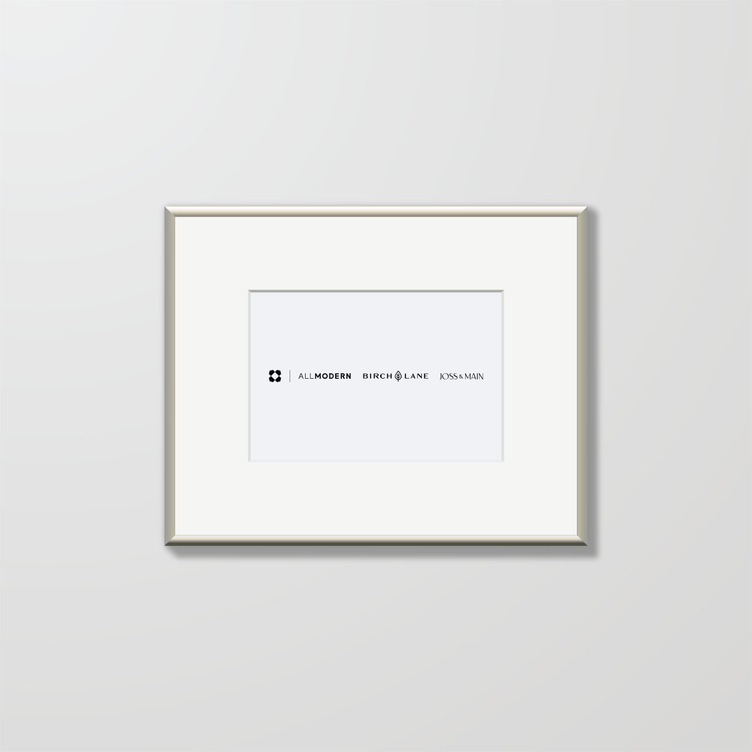 Feronia Metal Picture Frame with Mat, Silver, 6" x 4"