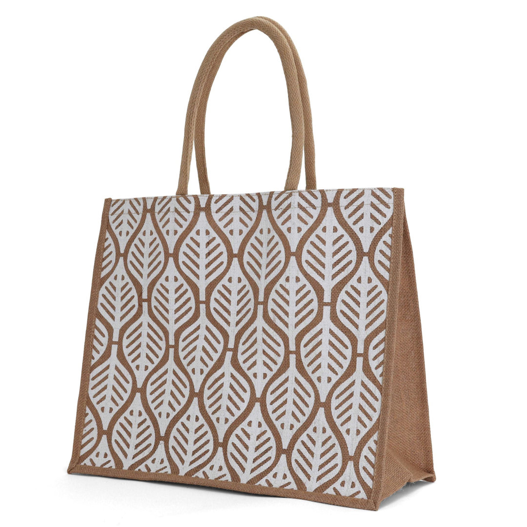 Jute/Burlap Tote Bags - 12-Pack - XL Bayou Breeze