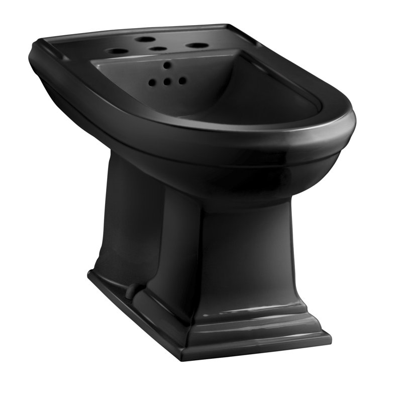 Memoirs® Vertical Spray Bidet with 4 Faucet Holes, Black 