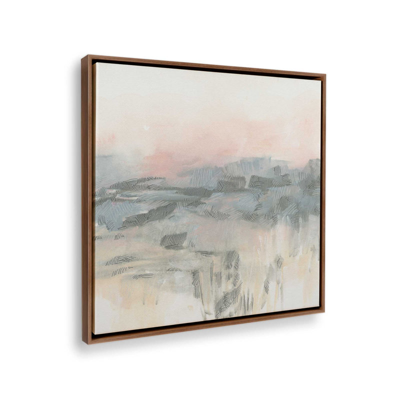 «Crosshatch Fields II» par June Erica Vess, reproduction d'art sur toile, Brun, H 36 po x l 36 po