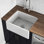 Ruvati 23-inch Fireclay Farmhouse Kitchen Laundry Utility Sink Single Bowl - White 