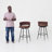 Kymberlynn Swivel Upholstered Low Back Bar & Counter Stool With Metal Frame-1853018751-1853018748