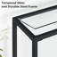 Console en verre 70,9 po