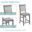 Ensemble de table de salle à manger Lykes, ensemble de table carrée en bois pour 4 personnes, table carrée et 4 chaises rembourrées-408327551
