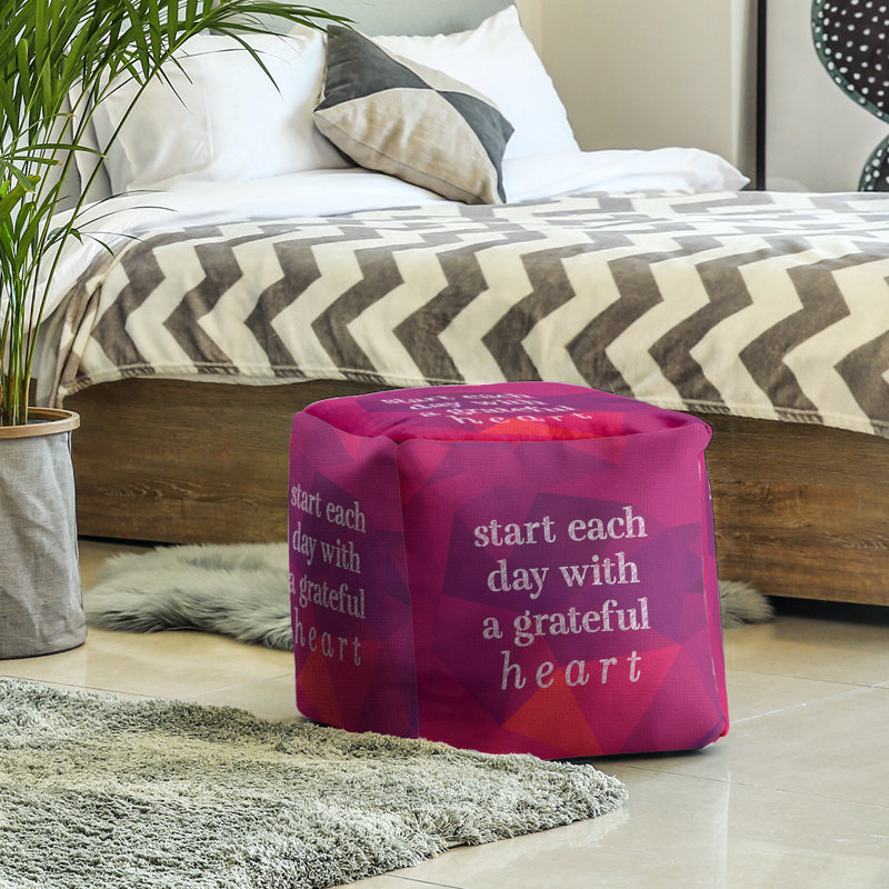 Upholstered Ottoman, Rubellite