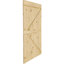 Flush Solid and Manufactured Wood Unfinished K-Bar Solid Core Pine Interior Barn Door