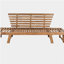 Méridienne d'extérieur réglable en bois pour le patio avec coussins pour petits espaces Topmax