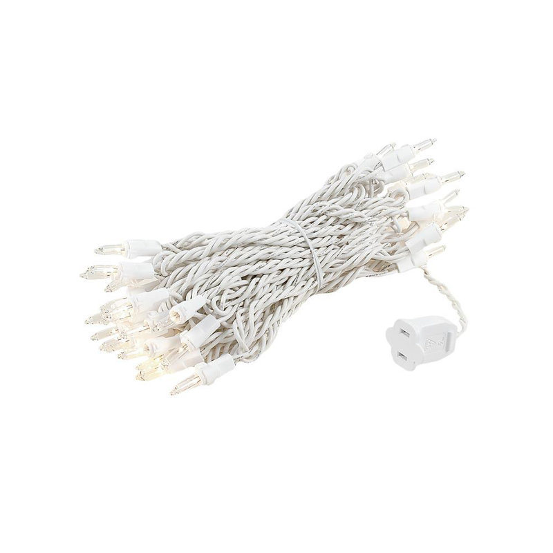 Mini-mini chaîne pour l’extérieur 25" 50-ampoule Sheffield, blanc