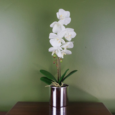 Plastic, Silk Artificial Arrangement in Pot