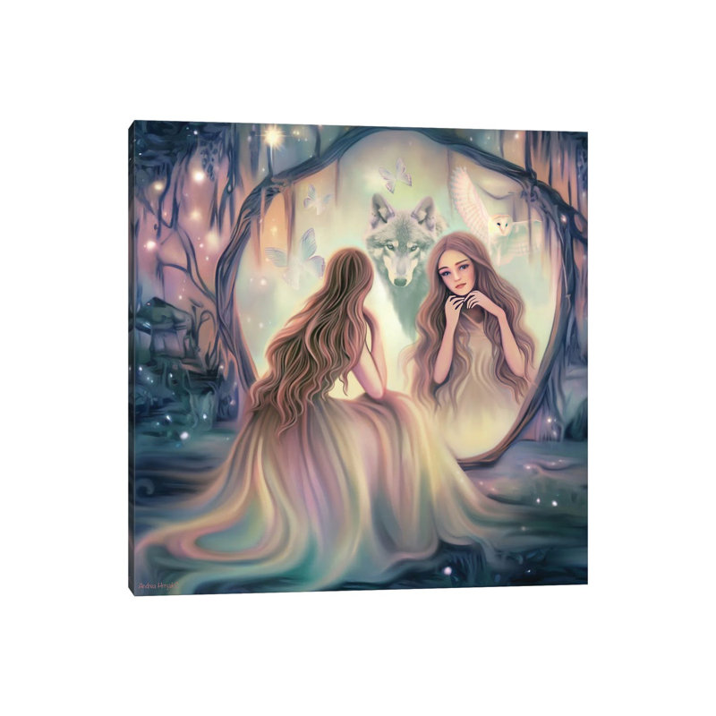 Spirits Of The Magic Forest by Andrea Hrnjak - No Frame Gallery-Wrapped Canvas Giclée on Canvas, 45.72 cm H x 45.72 cm W
