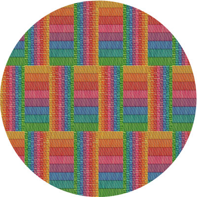 Tapis décoratif géométrique rouge Sandusky