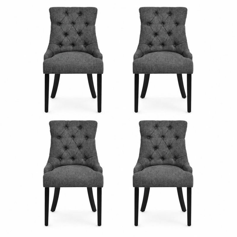 Ensemble de 4 chaises de salle à manger Nutton, 4