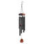 Carillon de 37 po en aluminium, carillons suspendus pour porche de patio extérieur, noir
