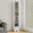 Melgarejo 7 Tier Tall Narrow Bookshelf With Storage Drawer, 71" Compact Corner Bookcase, Freestanding Shelf Organizer Unit For Living Room, Bedroom, Home Office-156154132