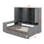 Lit de jour simple en bois avec trois tiroirs, armoire tout-en-un, bureau et tablettes-857472836-857472834