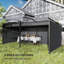 Pergola en métal 10 'x 20' avec auvent rétractable et parois latérales