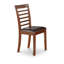 Ensemble de salle à manger 5 pièces pour 4 personnes comprenant une table de cuisine rectangulaire avec rallonge papillon et 4 chaises de salle à manger en similicuir, 91 x 137 cm, acajou-312694138-407576223-412402013