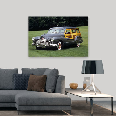 Art mural rétro rétro classique des années 1940 de Buick Woody