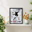 "The Revolution Man In Black Throwing Flowers Creative Banksy Graffiti Cement Grey Wall Decor" sur papier-98267391-98267394