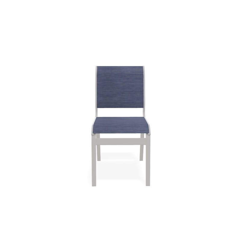 Chaise d'appoint de salle à manger Hiraku, Neige texturée, Rivière