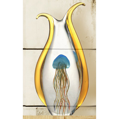 Figurine en verre soufflé à la main Dunia méduse
