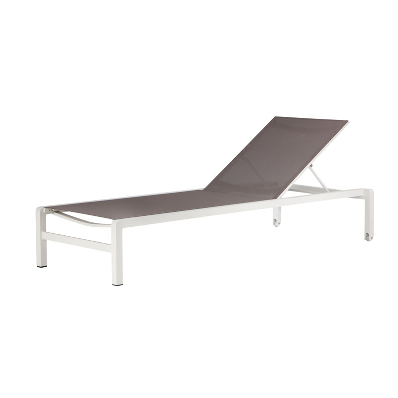 Isabella Outdoor Chaise Lounge, Gray