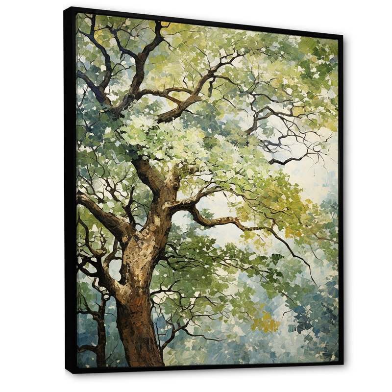 Essence d'Afrique - arbre, art mural africain, H 40 po x l 30 po x P 1,5 po, Cadre flottant noir