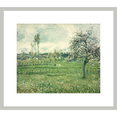«Meadow at Eragny» par Camille Pissarro, impression giclée sur cadre