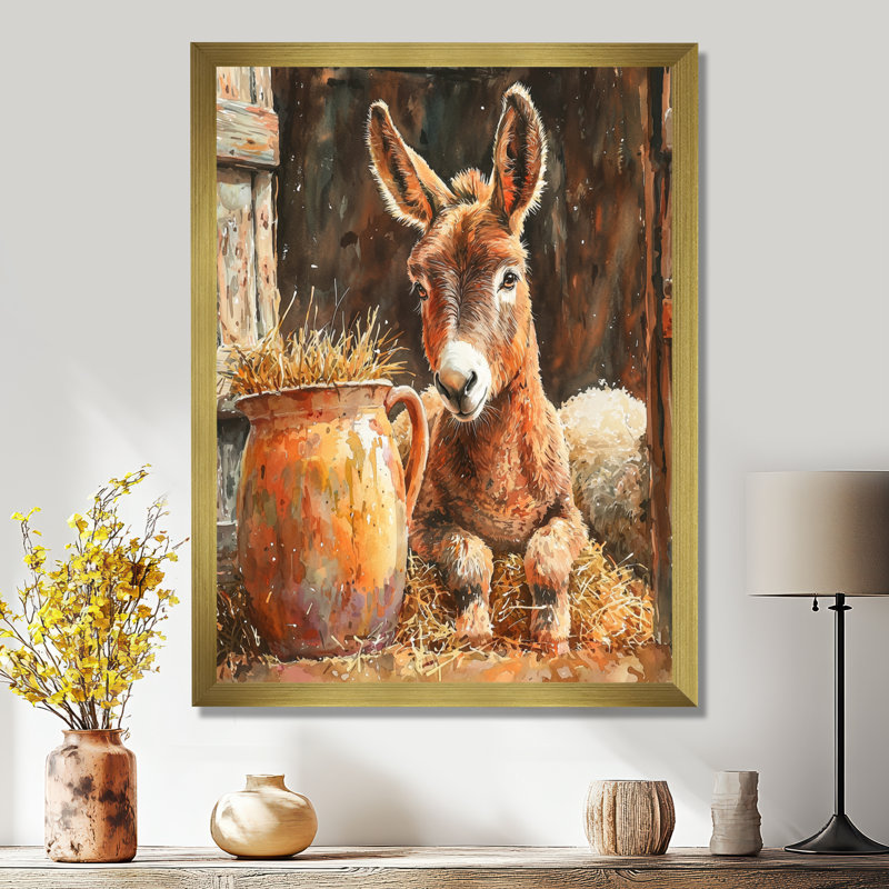 Décoration murale Doersten - Animaux, H 20 po x l 12 po, Reproduction encadrée d'une seule photo, Doré