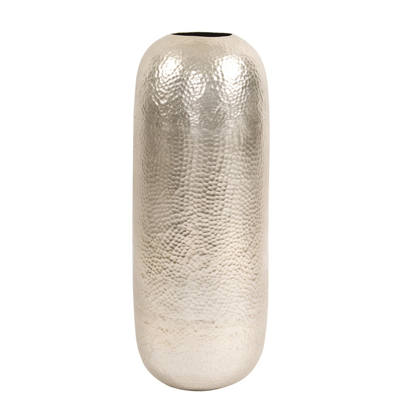 Vase de plancher Fonseca, H 32 po x l 11,5 po x P 11,5 po, Argent champagne
