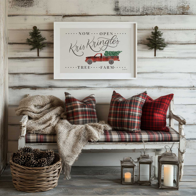 Kris Kringle's Tree Farm Print, Brushed Gold Framed, 12.25" H x 15.25" W