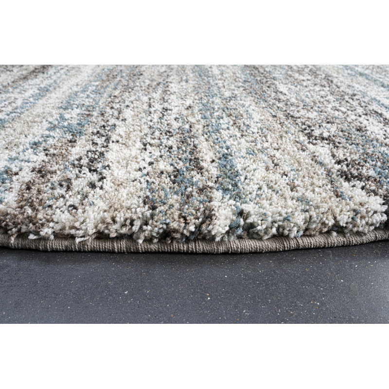 Anouk Grey Blue Rug, Round 120cm