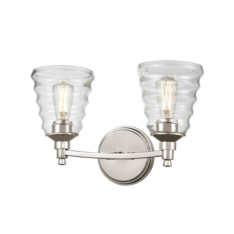Éclairage pour meuble-lavabo 2 lumières Willersley, Nickel