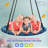 45inch Web/Saucer Swing with 2pcs Tree Hanging Straps, Steel Frame and Adjustable Ropes-113196876