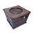 Outdoor Patio 24'' H X 32'' W Square Gas Burning Concrete Fire Pit Wood Pattern,40,000 BTU,Tank Inside