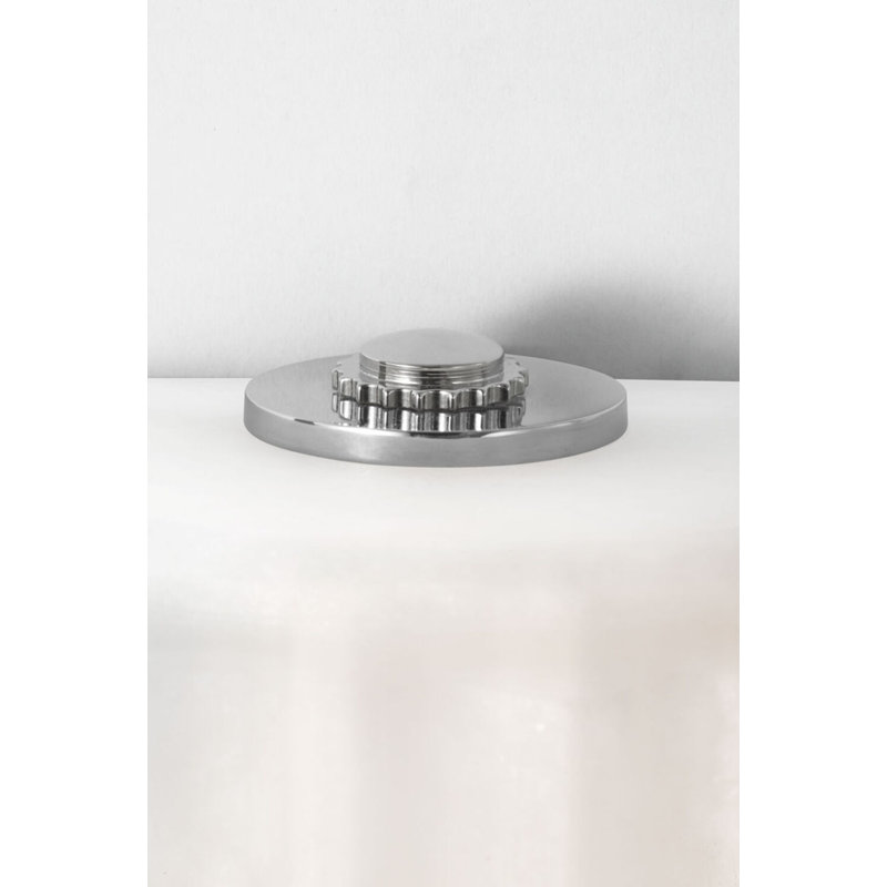 Madden Fluted Linear Sconce in Alabaster, 18.5" H x 4.25" W x 2.75" D, Polished Nickel