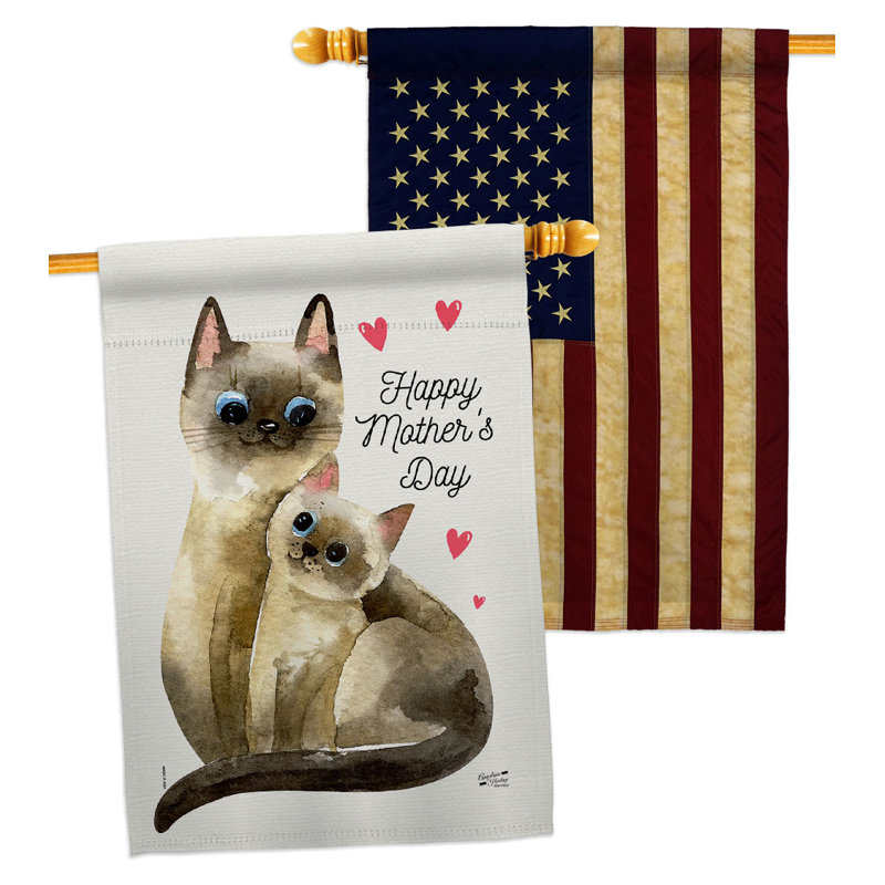 Drapeau de maison en polyester 2 côtés 40 x 28 po
