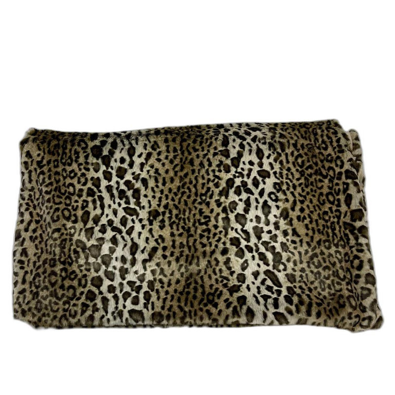 Ultra Soft Faux Fur Leopard Throw