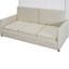 Lit double blanc avec coussin et lit - Fusion, espace pour, rangement simple, l 65,6 po x L 83,1 po, H 83,6 po, élément mural idéal pour une vie en appartement idéale