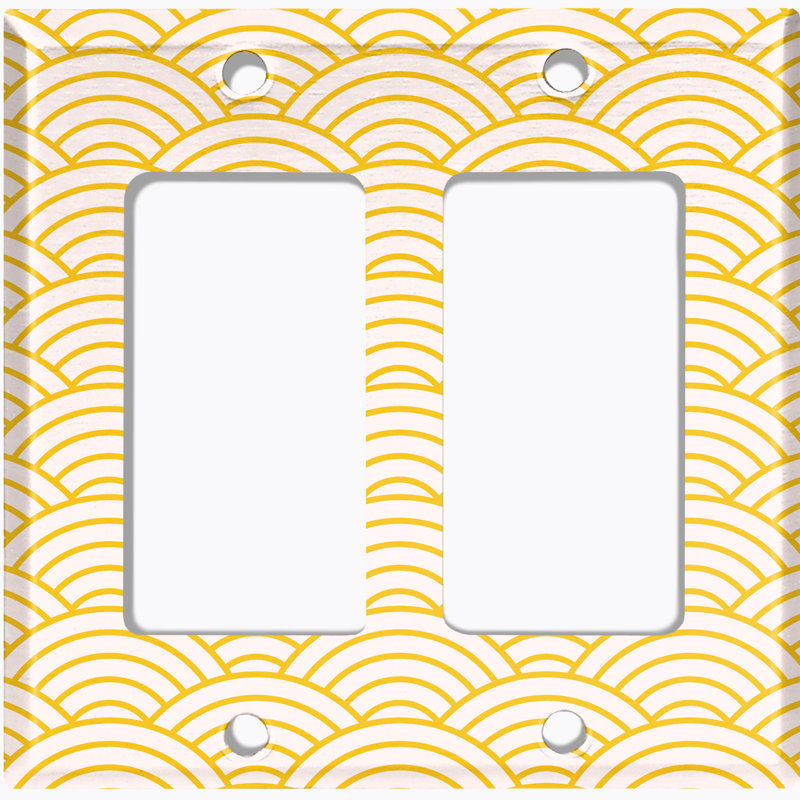 Patterned 2 - Gang Toggle Light Switch Standard Wall Plate