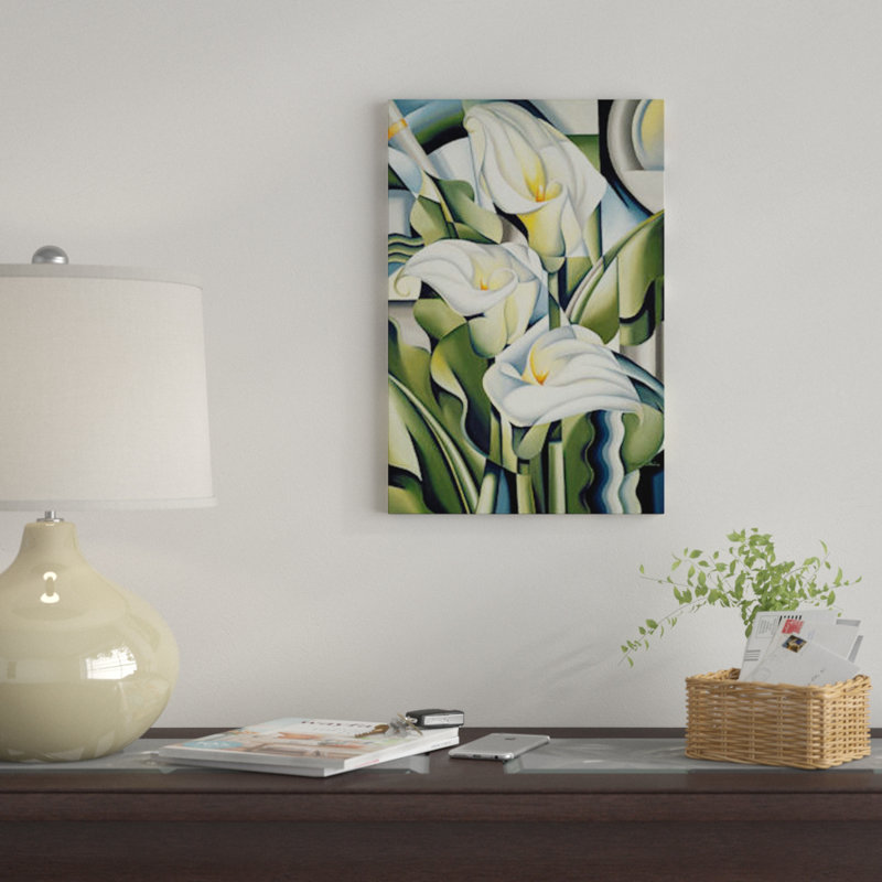 « cubist lilies » par catherine d’art, impression sur toile tendue, H 26 po x l 18 po x P 1,5 po, Toile tendue, Pas de tapis
