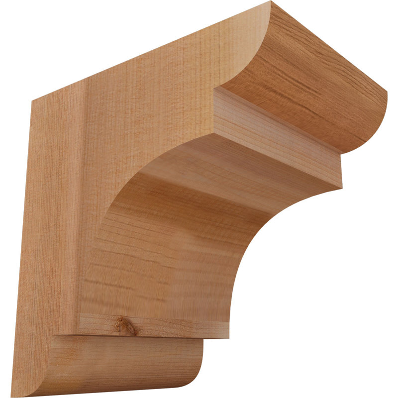New Brighton Corbel, H 8 po x l 5,5 po x P 8 po, Cèdre rouge, Lisse