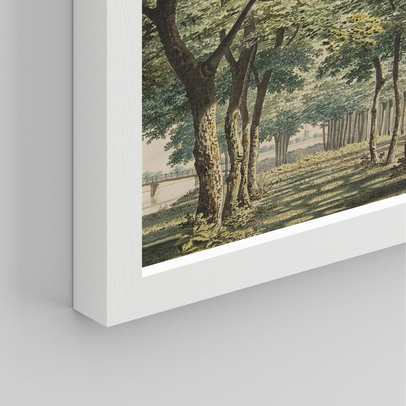«Green Forest» sur papier, H 10 po x l 8 po, Blanc